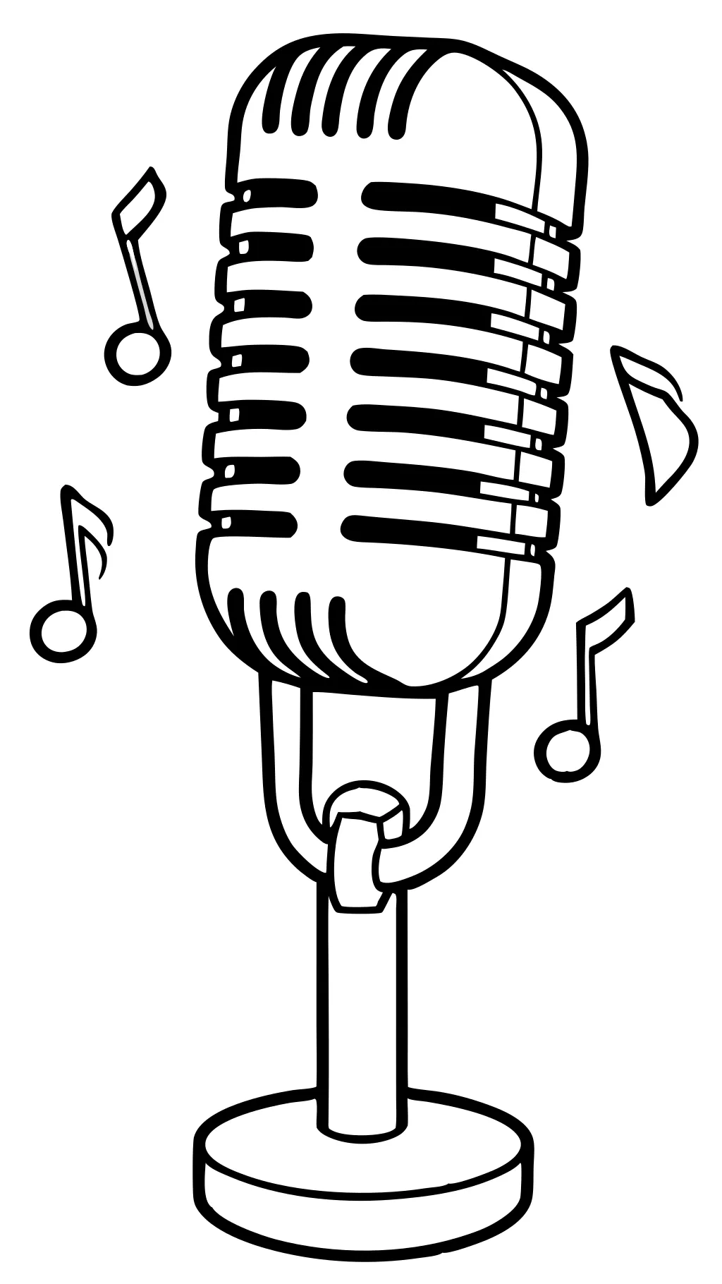 microphone coloring page